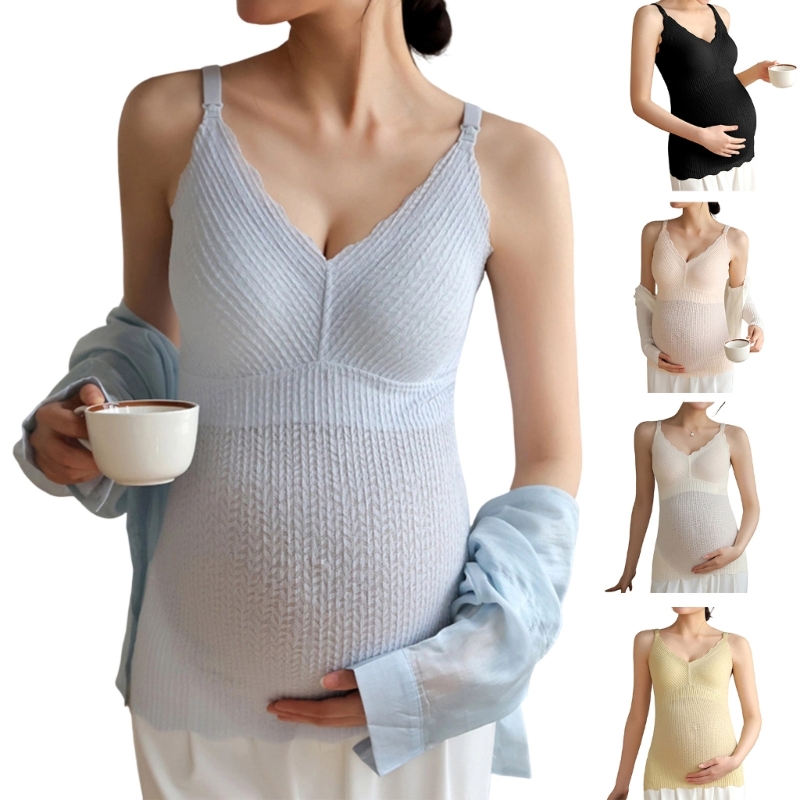 Tank Top Ribbed - Y4UD Nursing Camisole with Ribbed Texture,