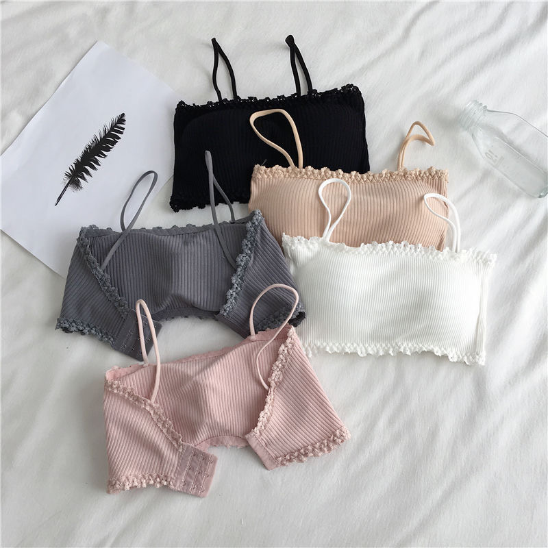 Suspender Tank Top - Women's Cotton Bra Female Tube Top