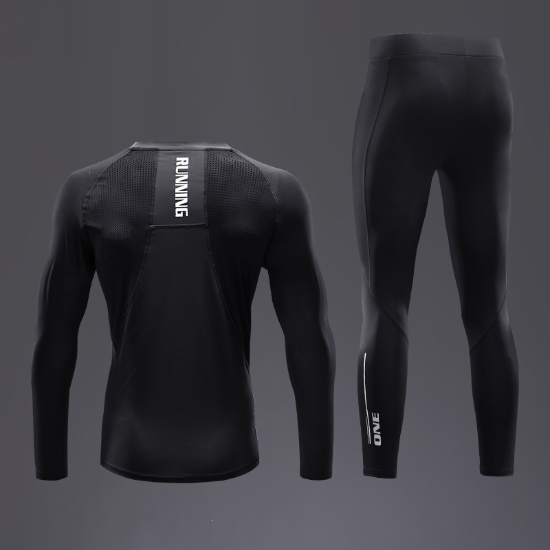 Compression Long Pant - Men Quick Dry Compression Tracksuit Mesh