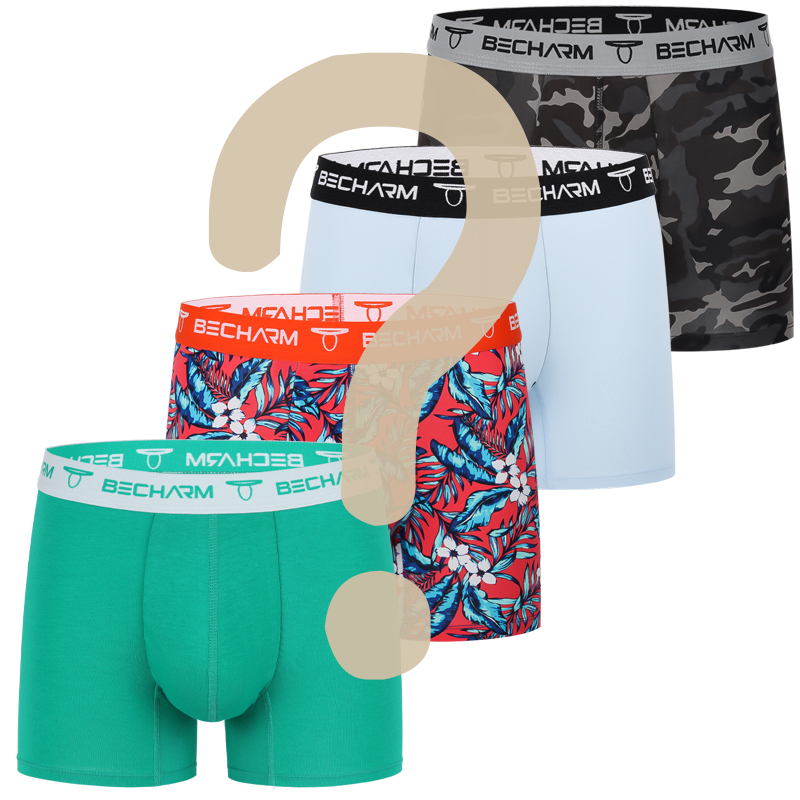 Boxer Brief Pack Cotton - 4pcs/Men's Boxers Blind Box Men Shorts