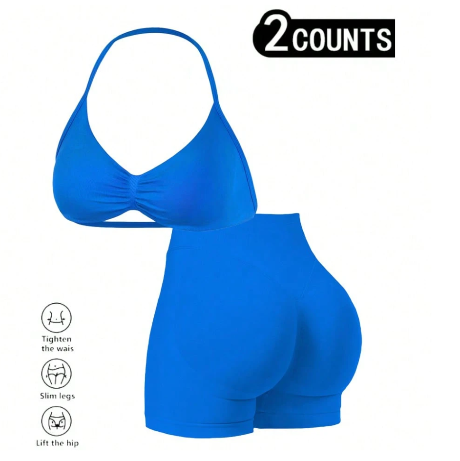 Suspender Tank Top - 2pcs Set Halter Neck Double Layer