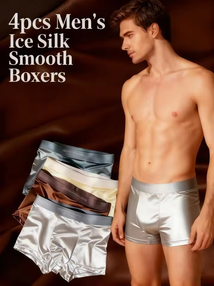 Multi Pack Underwear - 4 Pcs/Lot Breathable Men's Fiber Boxing