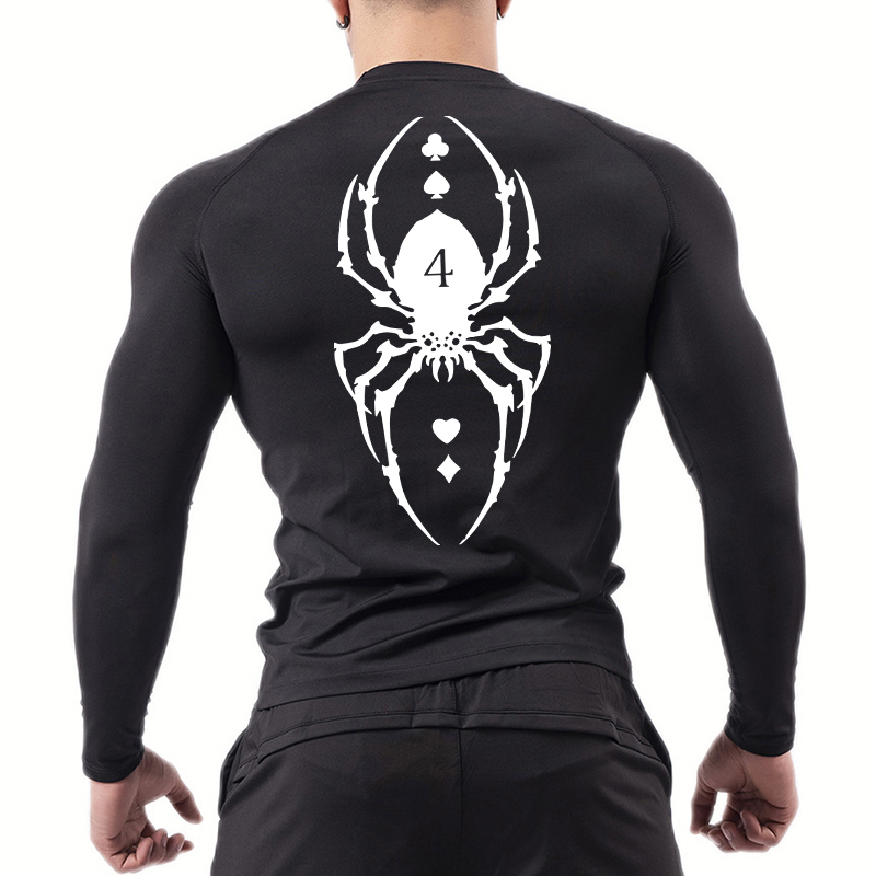 Spider Print Compression Shirt - Base Layer Top recension och pris