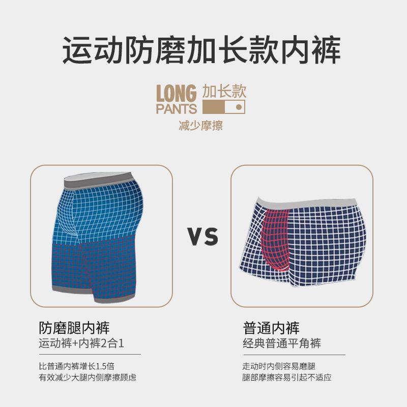 2pcs/Lot underpants leg up lon - Long Leg Trunk Men recension och pris
