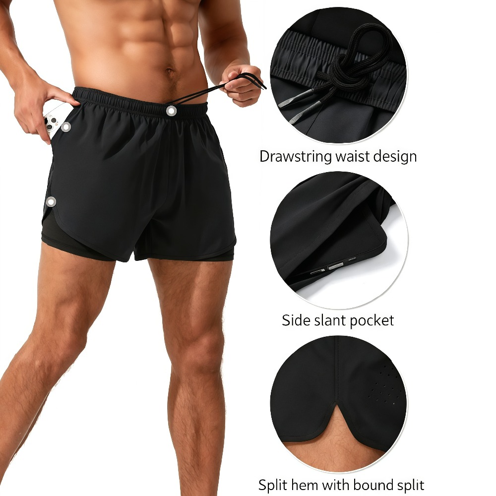 1Pcs Men Athletic Running Shor - Compression Shorts Athletes recension och pris