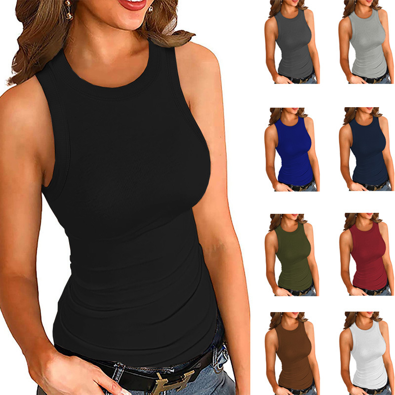 Cross-borderSpring and Summer  - Tank Top Ribbed recension och pris