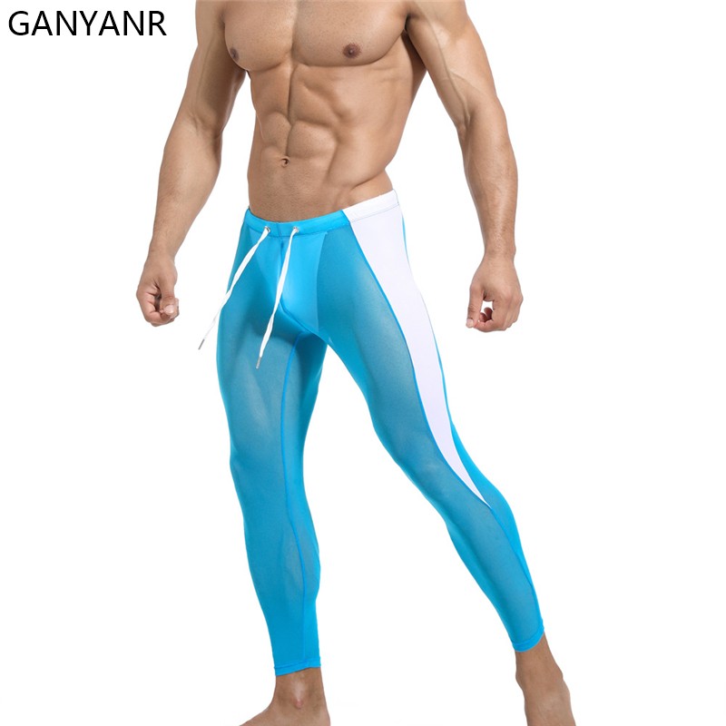 GANYANR Running Tights Men Com - Compression Long Pant recension och pris