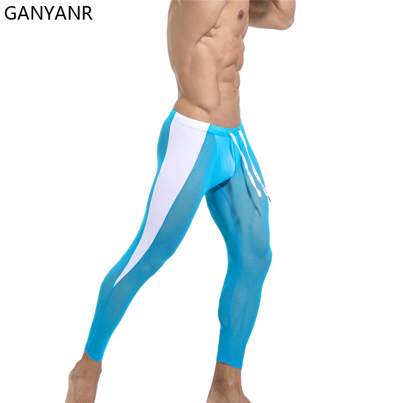 GANYANR Running Tights Men Com - Compression Long Pant recension och pris