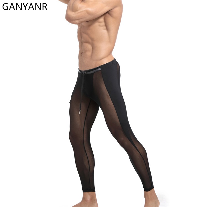 GANYANR Running Tights Men Com - Compression Long Pant recension och pris