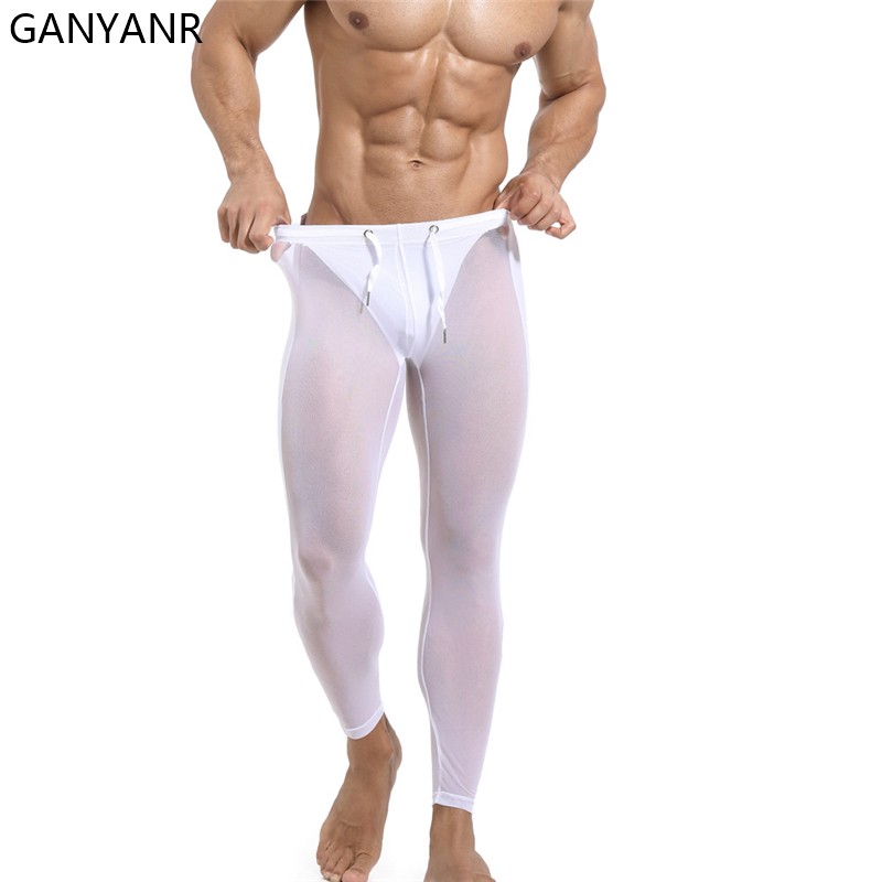 GANYANR Running Tights Men Com - Compression Long Pant recension och pris