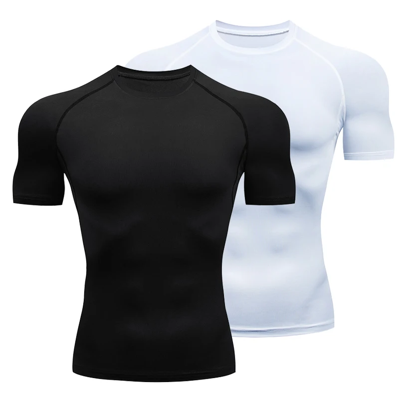 Mens Sport Top for Fitness T-s - T Shirt Tight Fit recension och pris