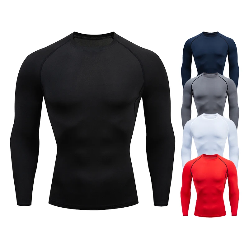 Mens Sport Top for Fitness T-s - T Shirt Tight Fit recension och pris