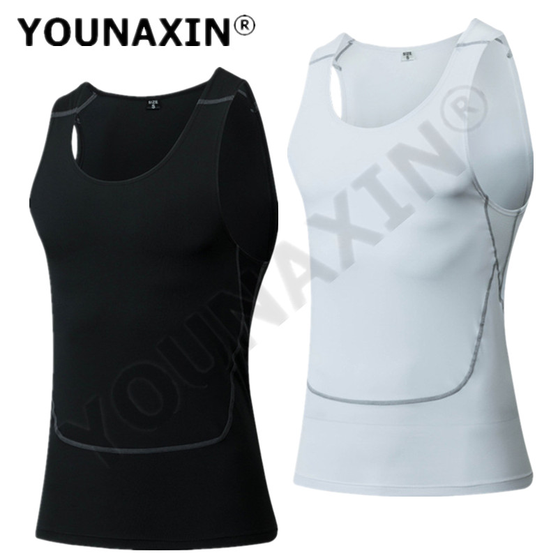 Men Black Sport Skinny Vest Ti - T Shirt Tight Fit recension och pris