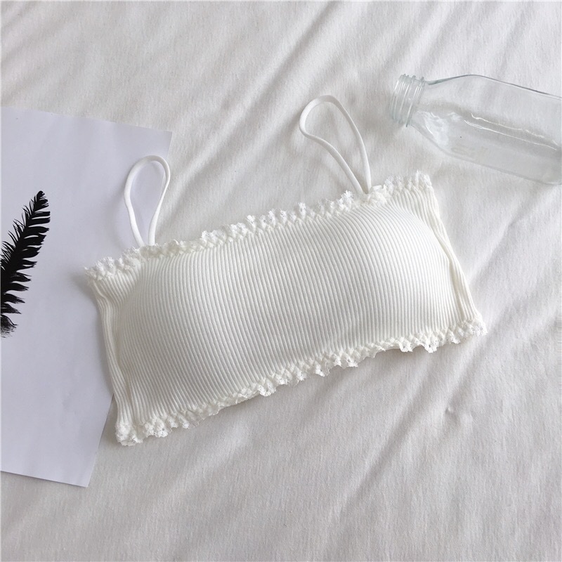 Women's Cotton Bra Female Tube - Suspender Tank Top recension och pris