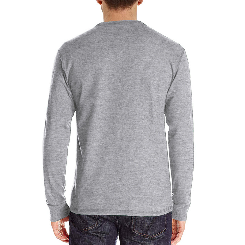 Men's Long Sleeve Henley Style - Undershirt Crew Neck recension och pris