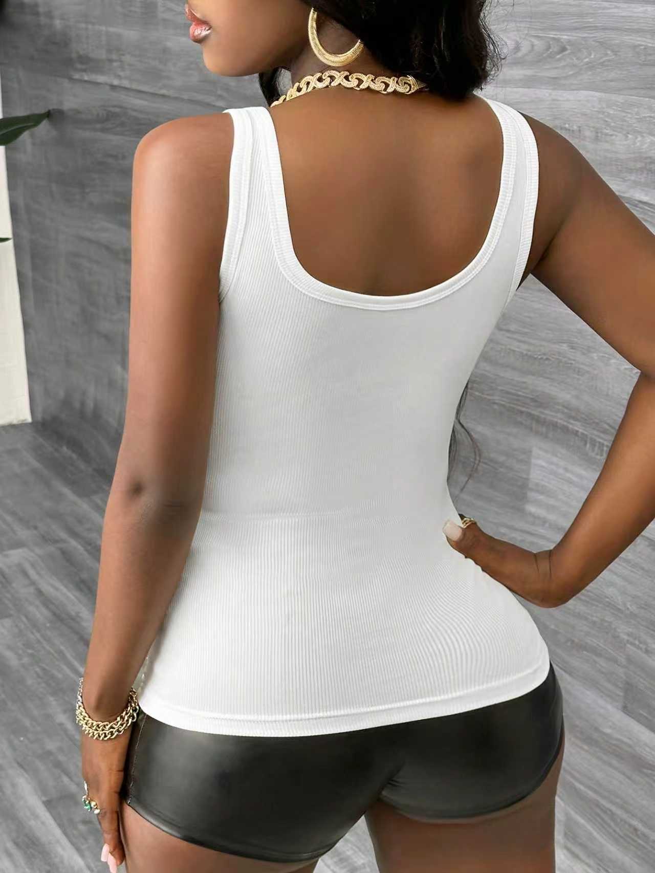 Plus Size 3 Piece V Neck Ribbe - Tank Top Ribbed recension och pris