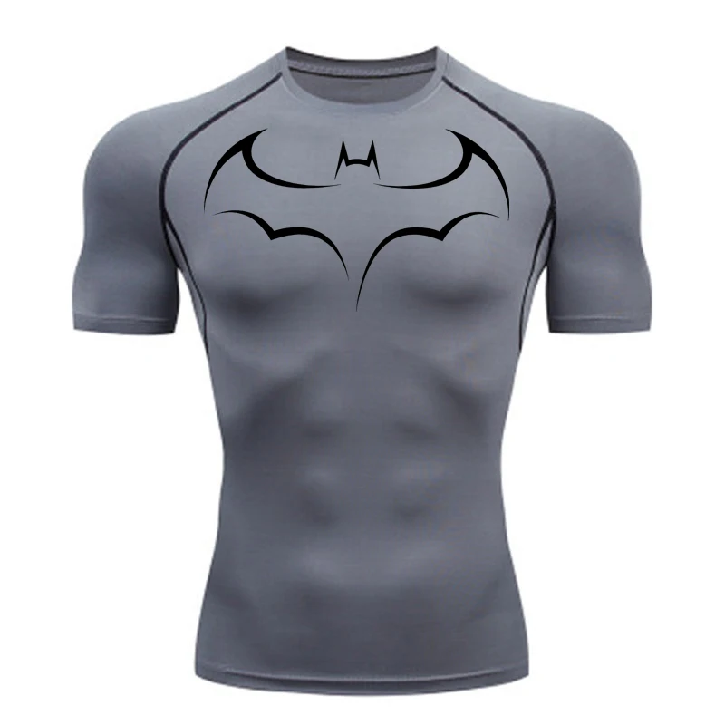 Bat Printed Men's Tight T-Shir - T Shirt Tight Fit recension och pris