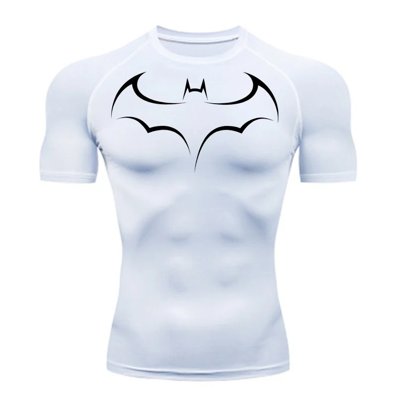 Bat Printed Men's Tight T-Shir - T Shirt Tight Fit recension och pris