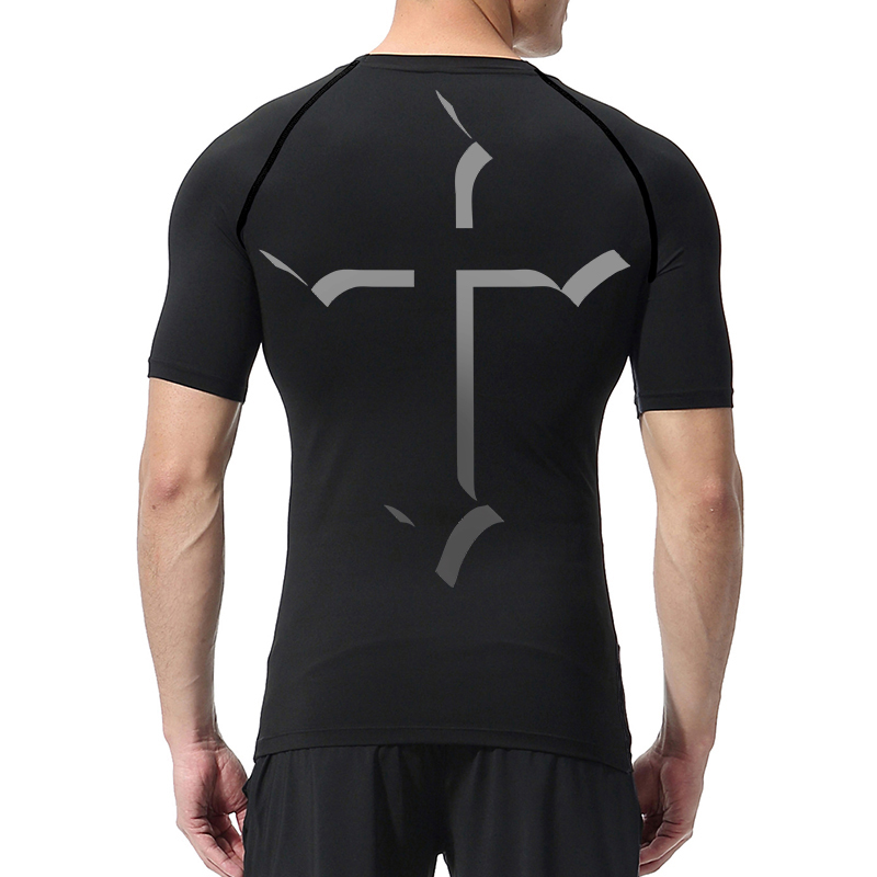Cross Print Compression Shirt  - Base Layer Top recension och pris