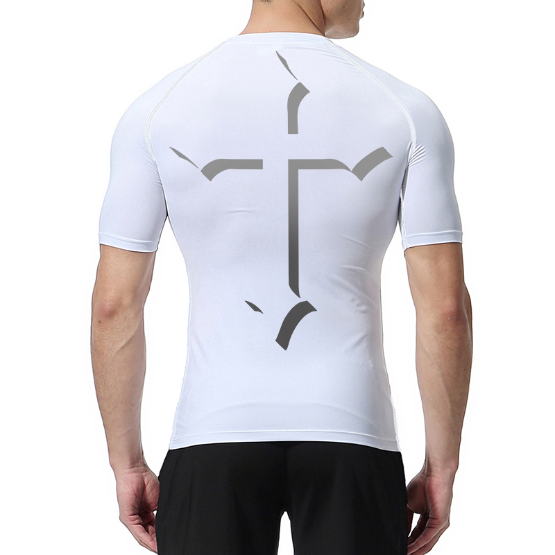 Cross Print Compression Shirt  - Base Layer Top recension och pris