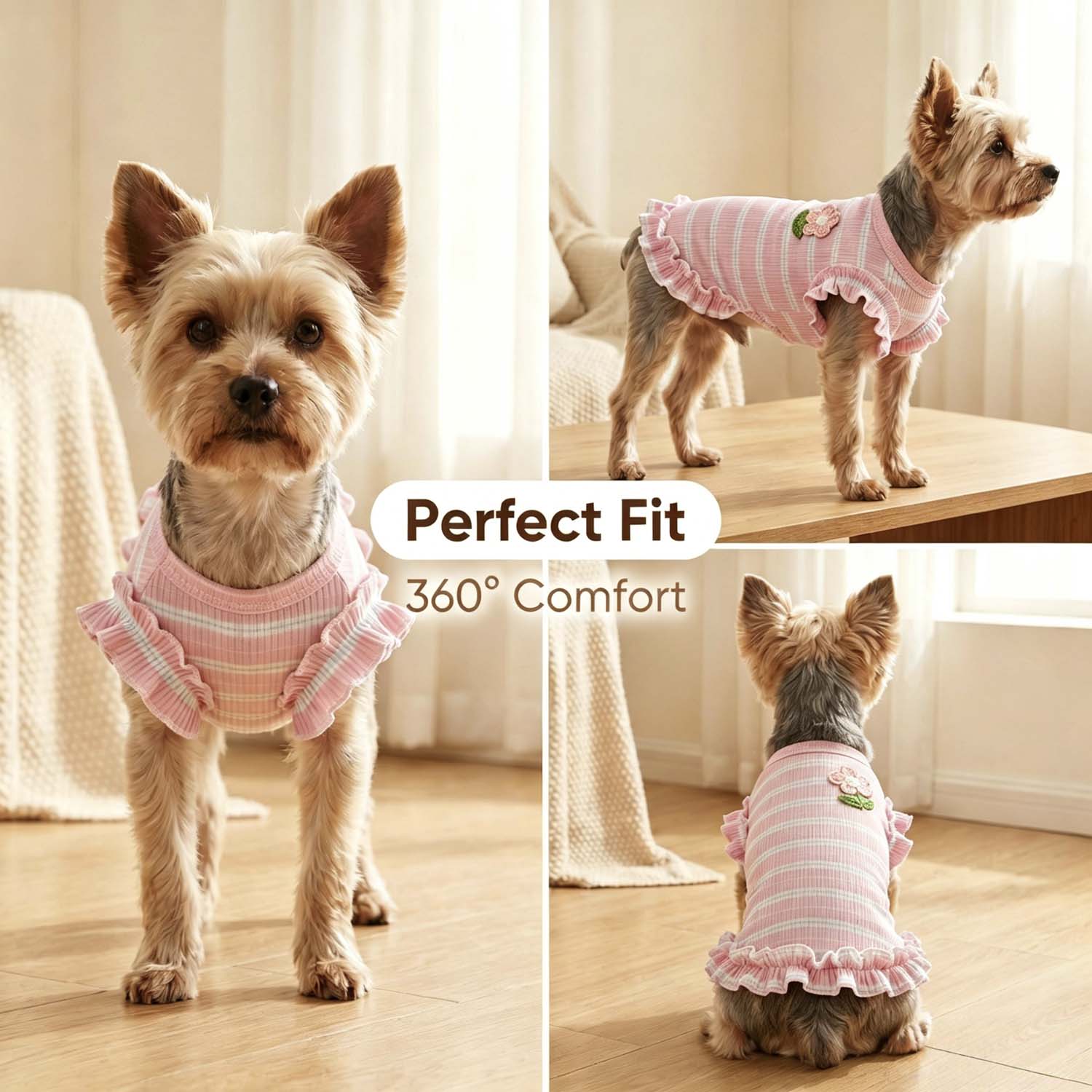 1PC Cute Ruffled Striped Summe - Tank Top Ribbed recension och pris