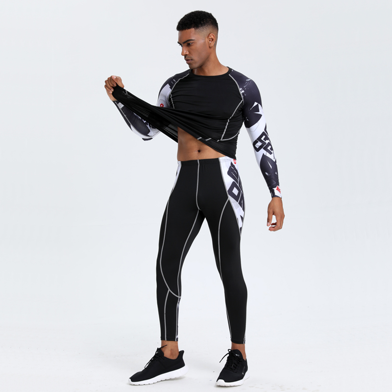 Men's PRO Sports Fitness Suit: - T Shirt Tight Fit recension och pris