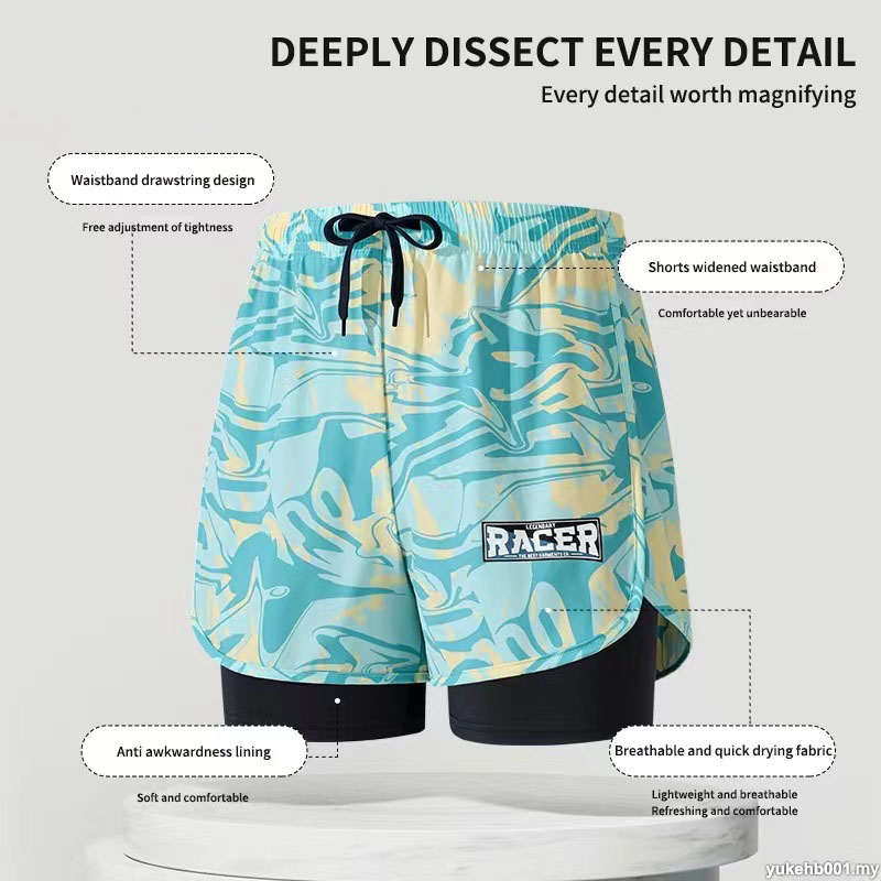 Swimming Trunks Adult Double L - Trunk Breathable Men recension och pris