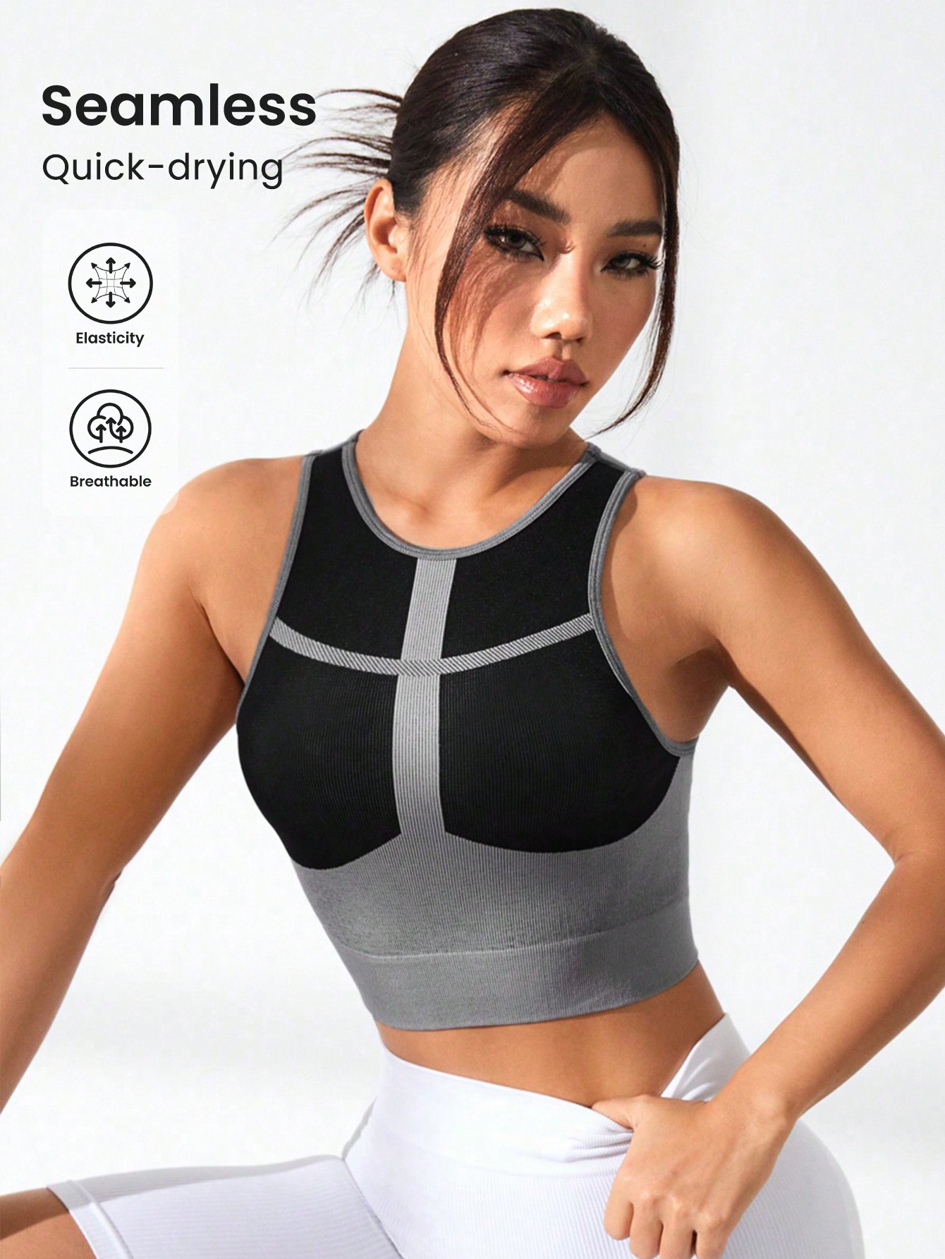 Women Color Block Cross Line R - Tank Top Ribbed recension och pris
