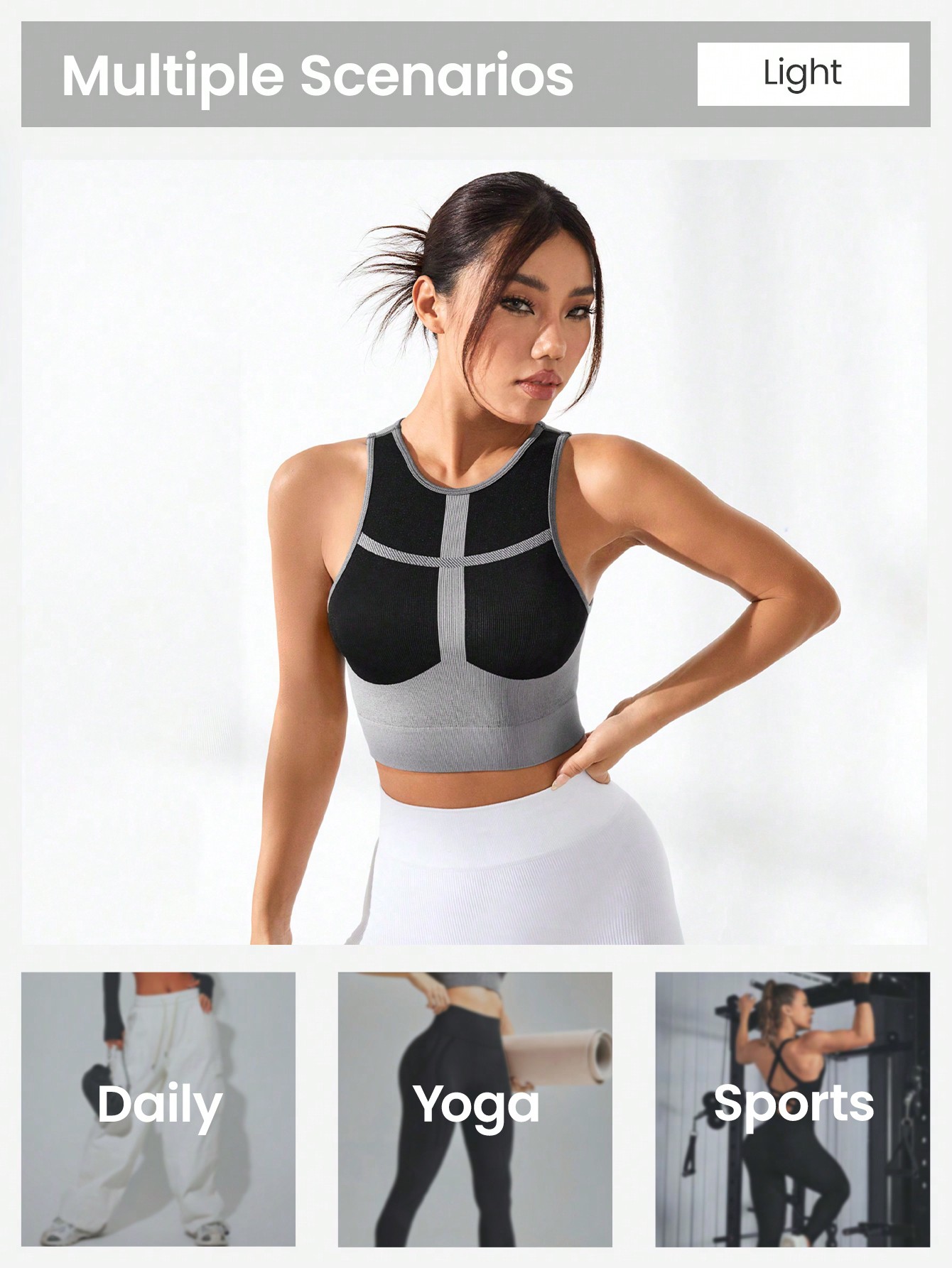 Women Color Block Cross Line R - Tank Top Ribbed recension och pris