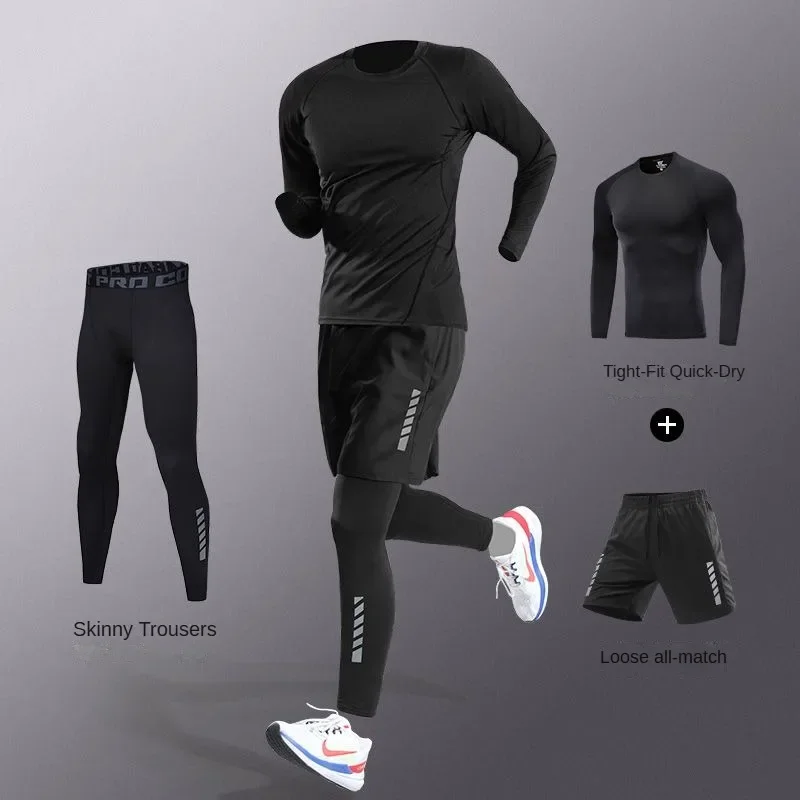 Men's 3-5 Pcs Ice Silk Compres - Compression Long Pant recension och pris