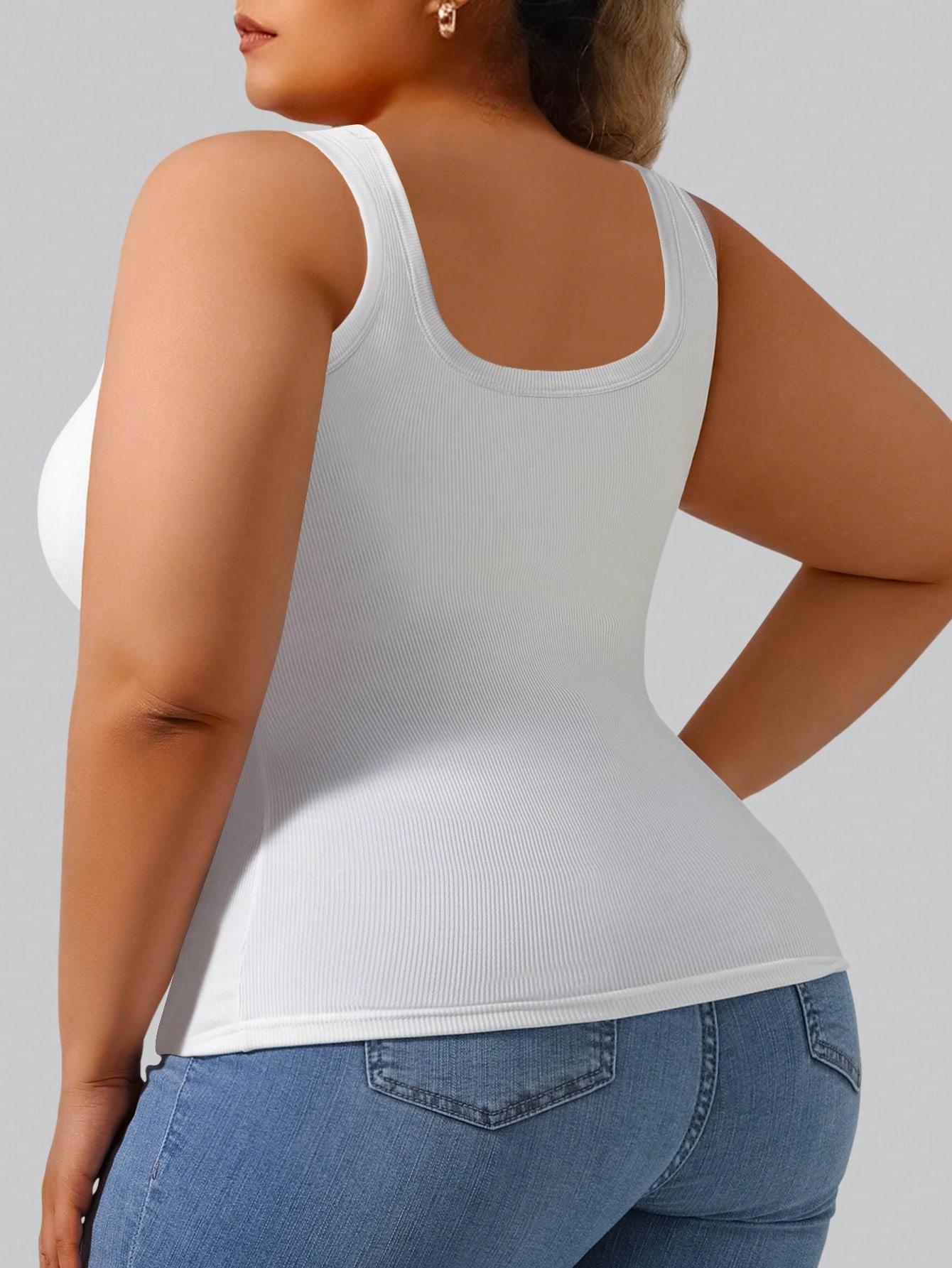 Plus Size Women's Solid Ribbed - Tank Top Ribbed recension och pris