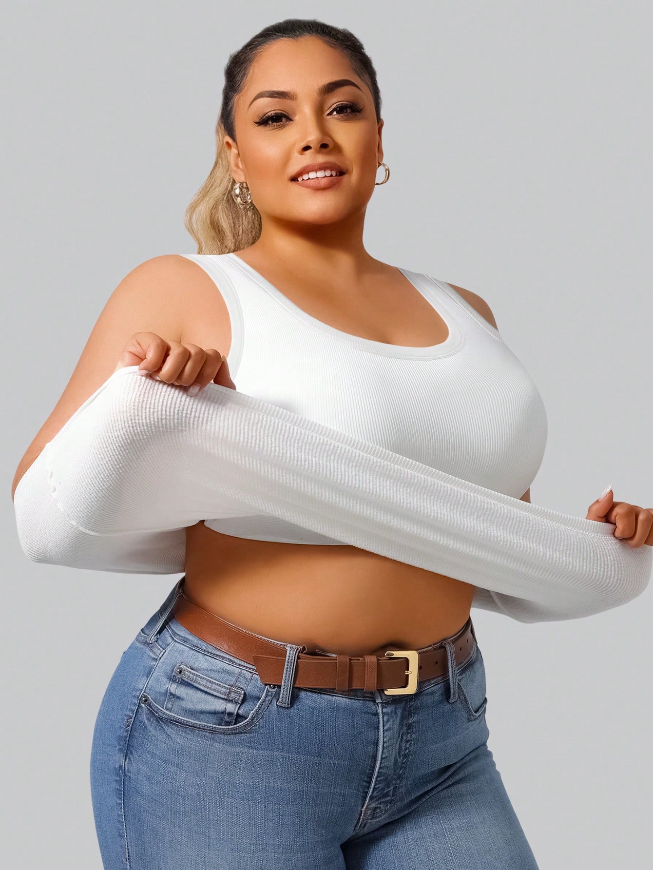 Plus Size Women's Solid Ribbed - Tank Top Ribbed recension och pris