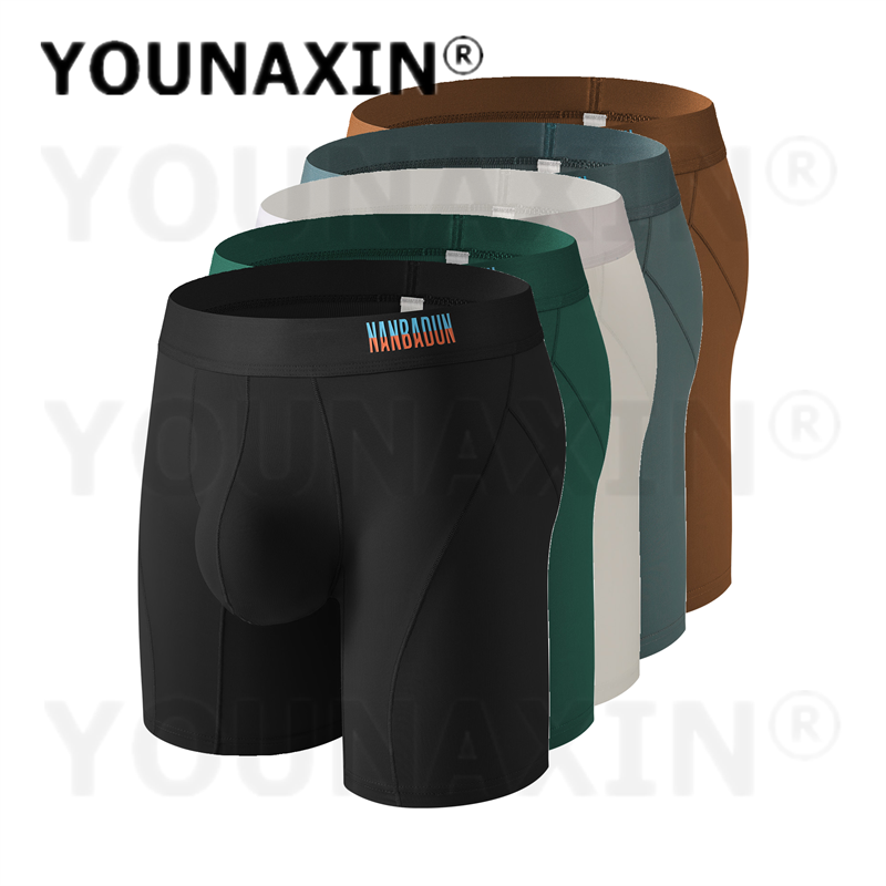 5 Pieces Men's Extended Leg Bo - Long Leg Trunk Men recension och pris