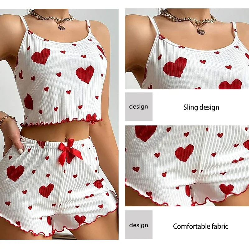 Women's 2-Piece Pajama Set – S - Suspender Tank Top recension och pris