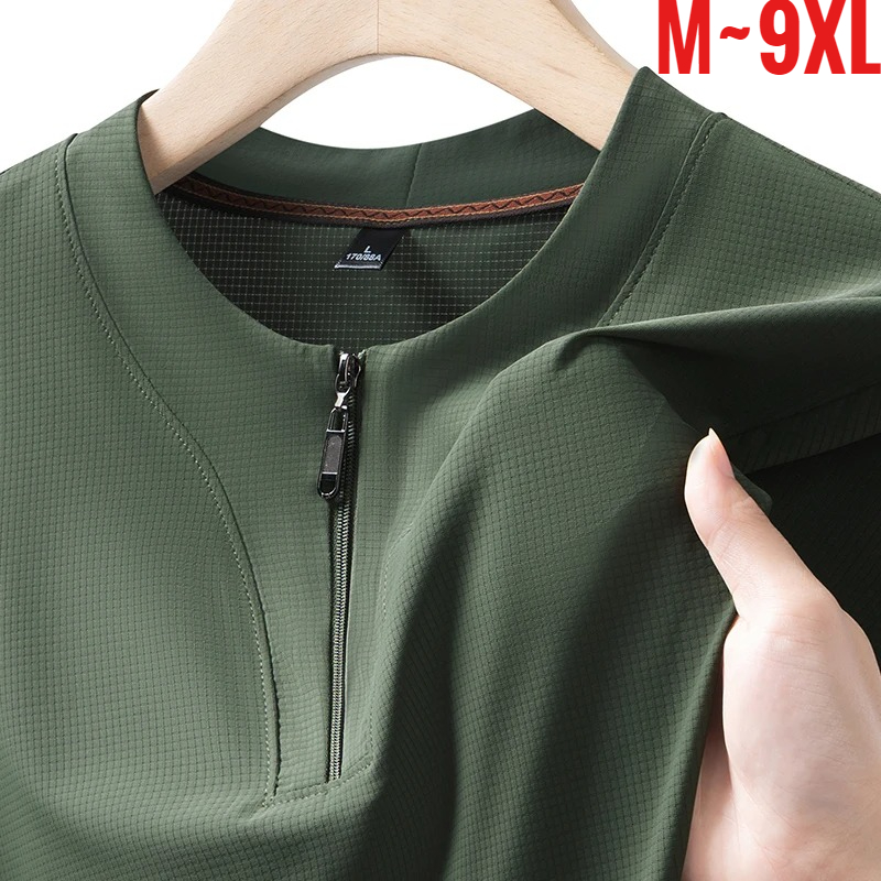 Big Size 9XL Men's Ice Silk He - T Shirt Tight Fit recension och pris