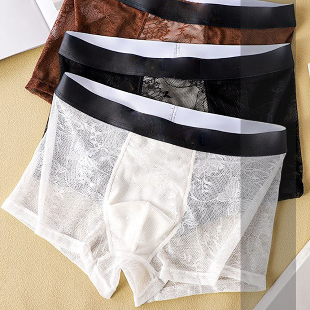 Men's Ice Silk Mesh Lace Boxer - Pouch Boxer Pouch recension och pris