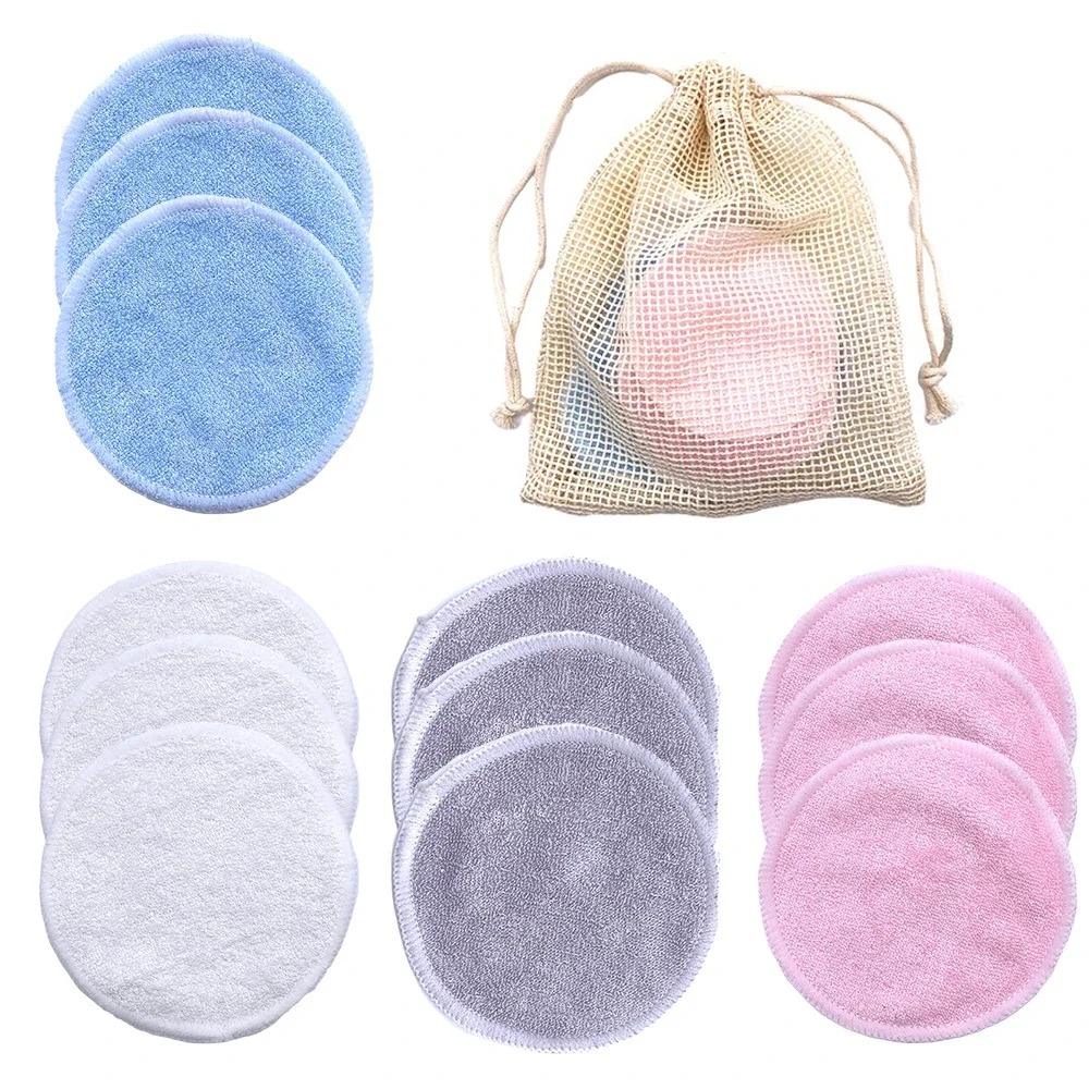 10PC Reusable Makeup Remover P - Bamboo Fiber Trunk recension och pris