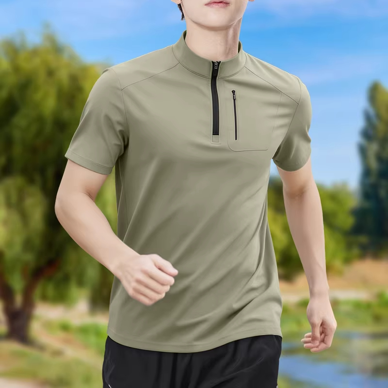 Men's Half-Zip High-Stretch Qu - T Shirt Tight Fit recension och pris