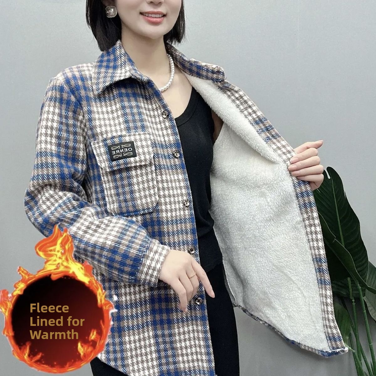 Thickened Fleece Flannel Plaid - Thermal Long John recension och pris