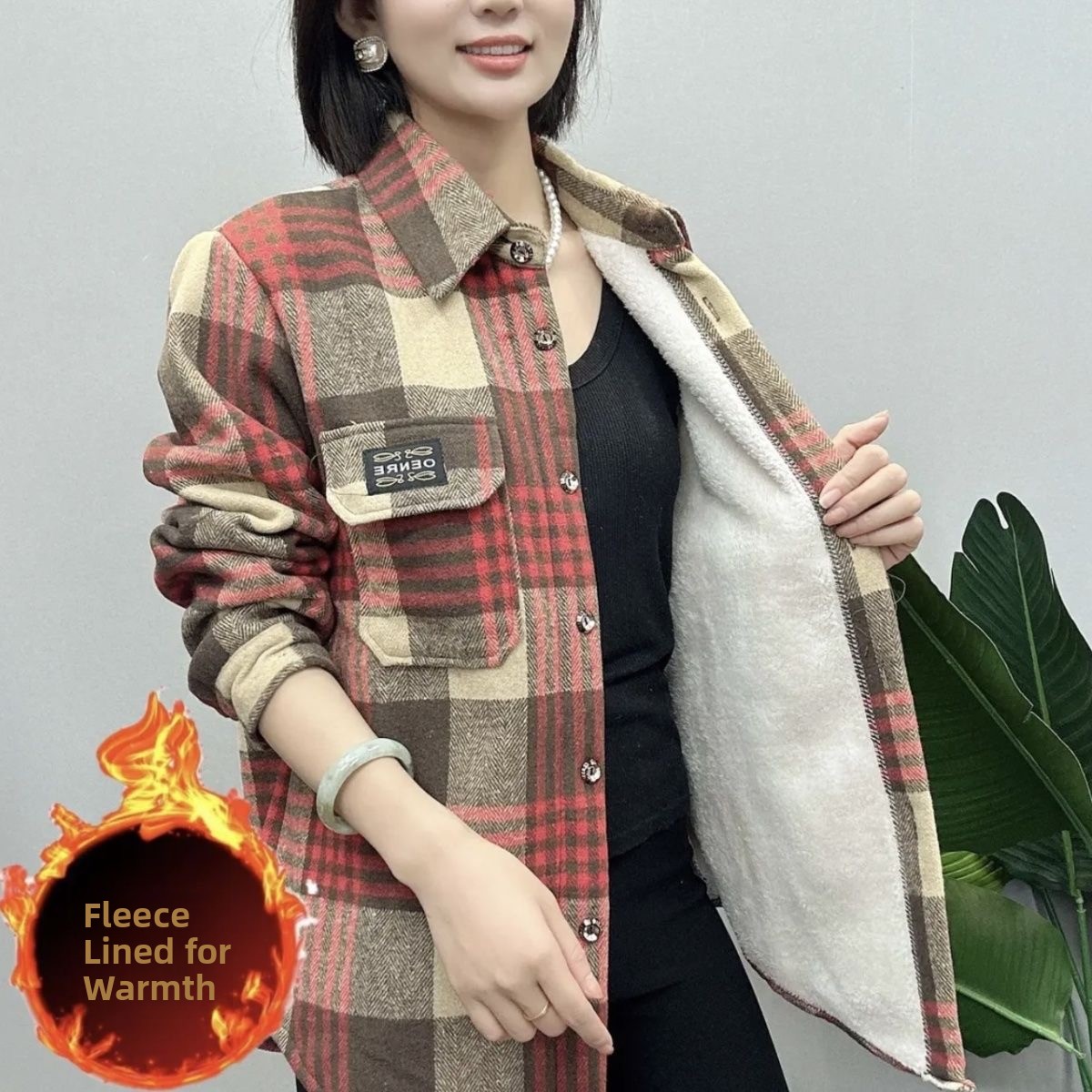 Thickened Fleece Flannel Plaid - Thermal Long John recension och pris