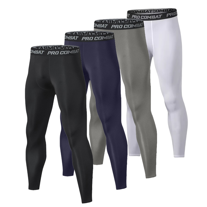 1 Pcs Men's Solid Color Compre - Compression Long Pant recension och pris