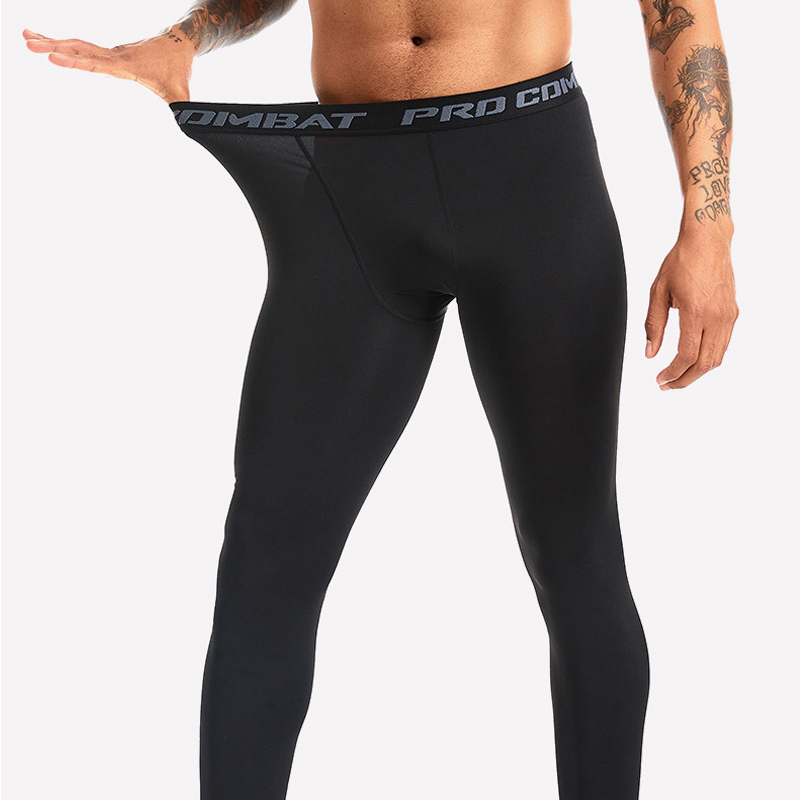 1 Pcs Men's Solid Color Compre - Compression Long Pant recension och pris