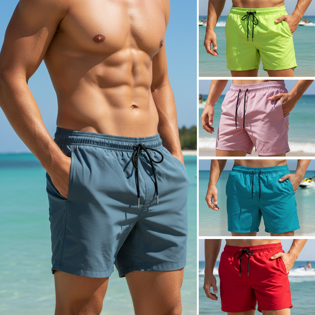 Summer Mens Plain Swim Shorts  - Trunk Breathable Men recension och pris