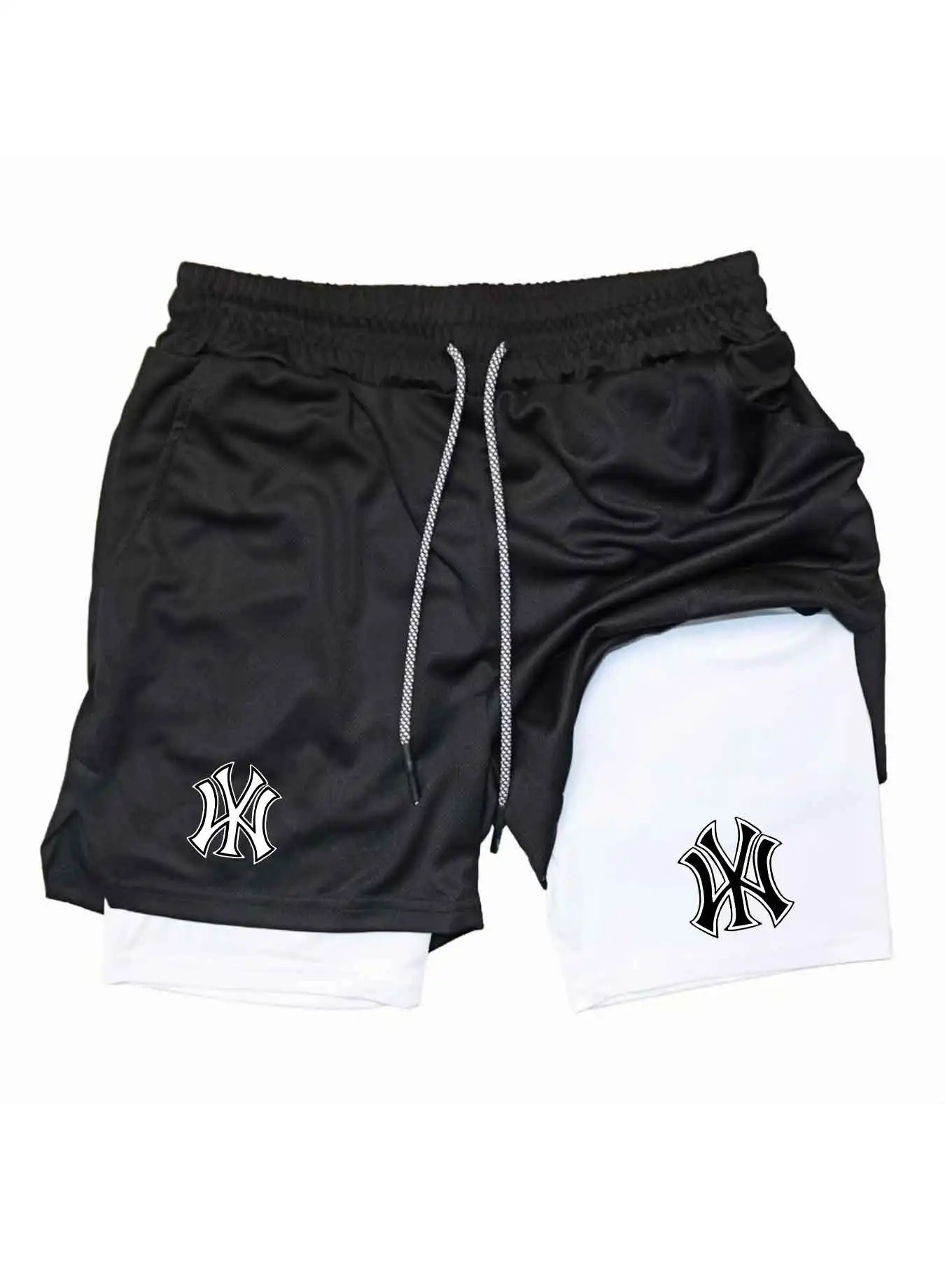 Men 2 in 1 Logo Print Sports S - Compression Shorts Athletes recension och pris