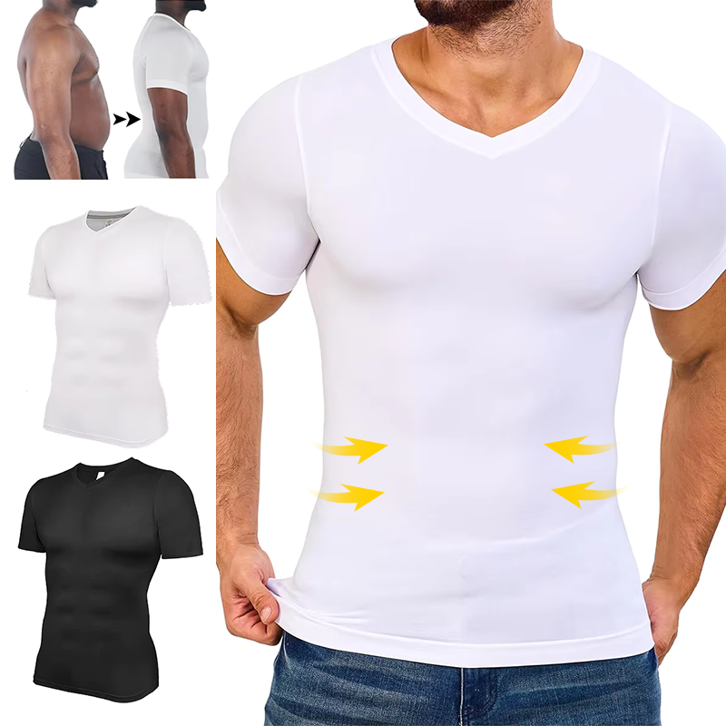 Men V Neck Compression Shirts  - Undershirt Crew Neck recension och pris