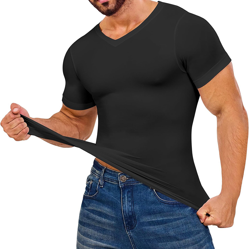 Men V Neck Compression Shirts  - Undershirt Crew Neck recension och pris