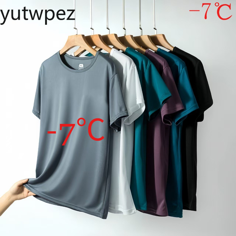Summer Ice Silk Men T Shirt Sh - T Shirt Tight Fit recension och pris