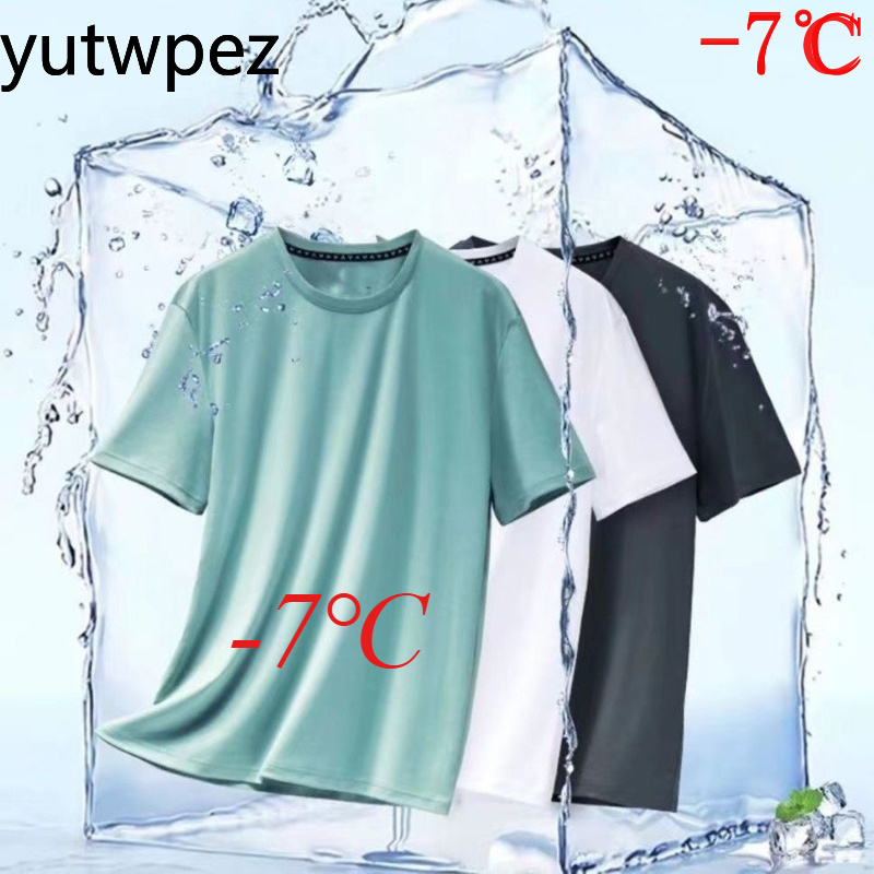 Summer Ice Silk Men T Shirt Sh - T Shirt Tight Fit recension och pris