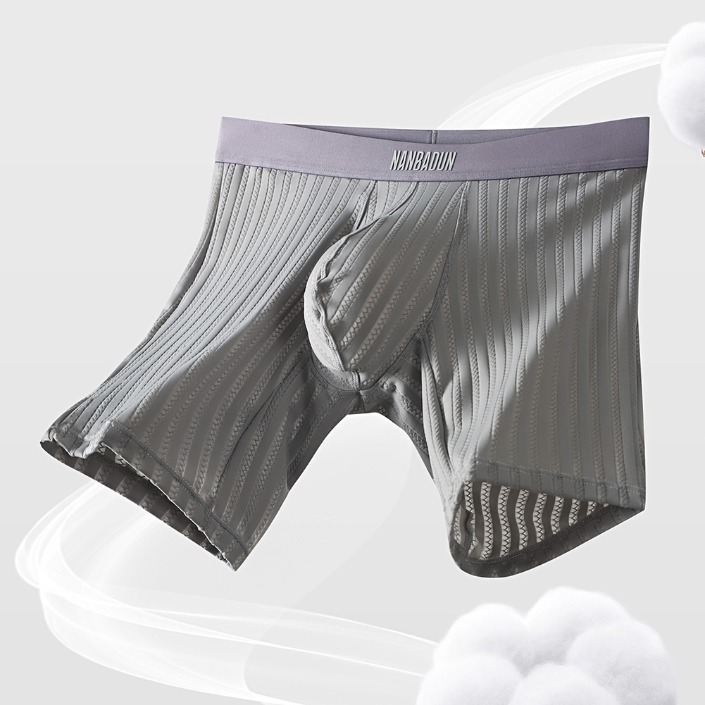 Men Ice Silk Underpants Long L - Long Leg Trunk Men recension och pris