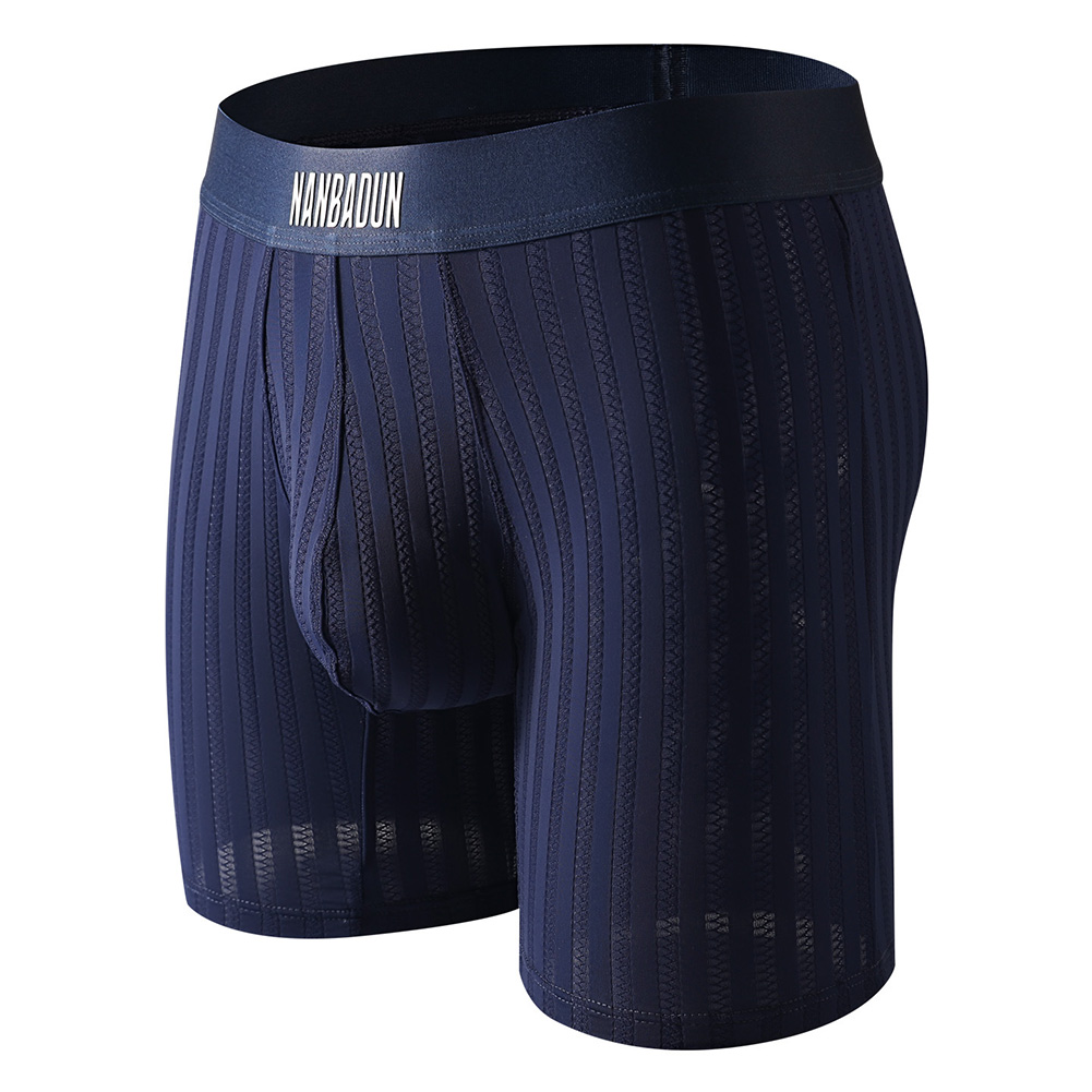 Men Ice Silk Long Leg Shorts B - Long Leg Trunk Men recension och pris